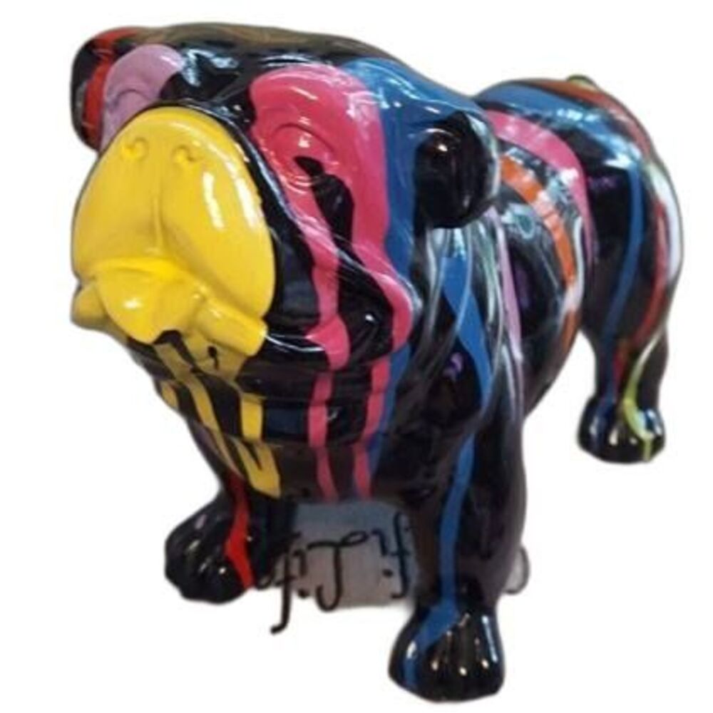 Bulldog Multicolor Statue Decoration